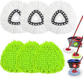 6 Pack Mop Heads Replacements for Oceda,Mop Replace Head for O Cedar Easywring 1 Tank System,Microfiber & Chenille Mopp Refills for Floor Cleaning,Dry/Wet Use,Machine Washable