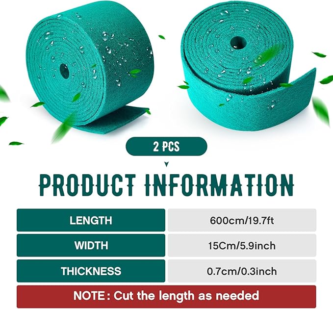 Tioncy 2 Pcs 40 ft Green Scrubbing Pads Roll Heavy Duty Scouring Pads Non Scratch Household Scrub Pads Anti Grease Scrubbing Pads for Dish Metal Grills, 20 ft x 6 in x 0.3 in