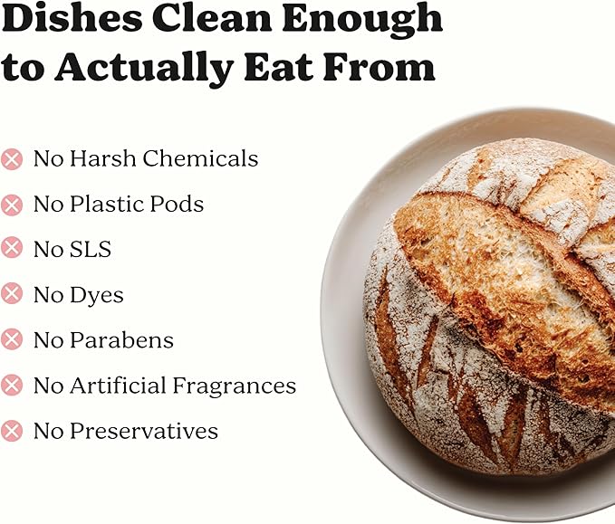 Pronounce Dishwasher Detergent Powder - Cleaner Ingredients, Fragrance Free - Ultra Concentrated, Cuts Grease and Grime, Dishwasher Pods Alternative (Residue-Free). (160 Loads, Unscented)