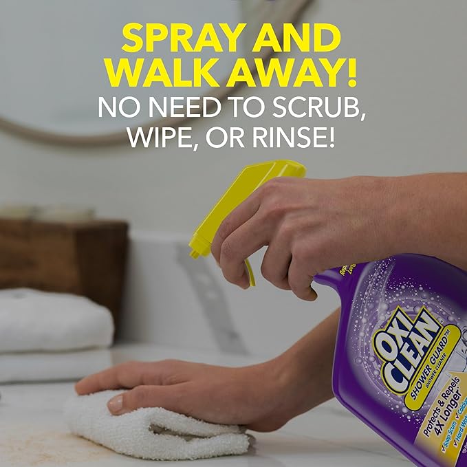 OxiClean Shower Guard Daily Shower Cleaner, 30 oz., Protects & Repels Stains (Pack of 8)