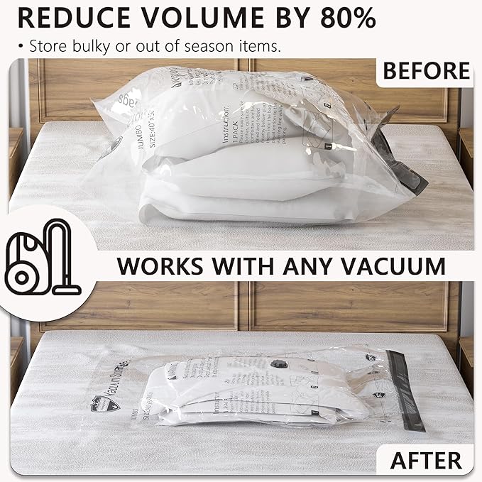 Vacuum Storage Bags with Electric Pump, Compression Packing Bags for Travel Luggage, Space Saver for Clothing Clothes Bedding Blankets Pillows, 10 Large