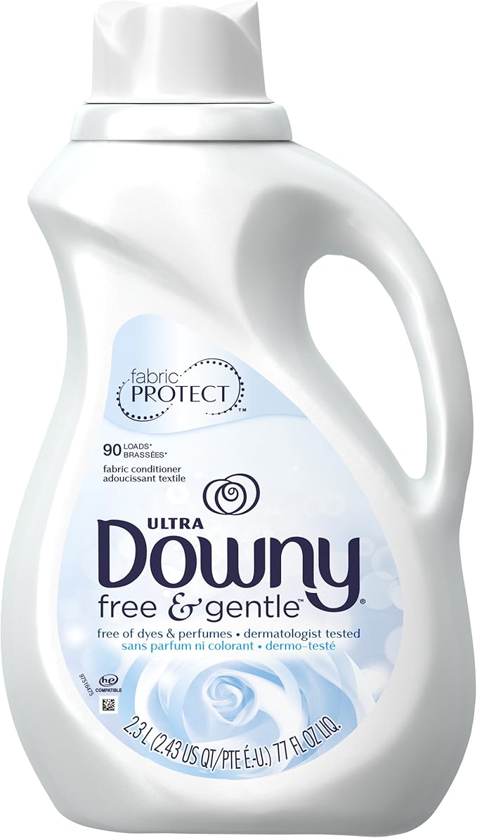 Downy Free & Gentle Liquid Fabric Softener, 77 fl oz, 90 Loads