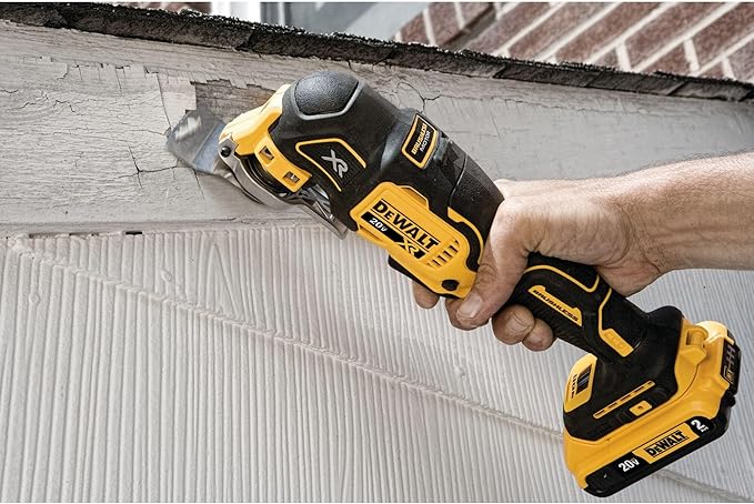 DEWALT 20V MAX XR Oscillating Multi-Tool Cordless, Variable Speed Brushless Motor Multitool with LED Light, Extended Runtime, Includes Two Wood Cutting Blades, Tool Only (DCS356B)