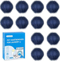 Pet Hair Remover for Laundry(12 PCS) - Washing Machine Hair Collector & Pet Hair Removal Tool, Cat Dog Hair Collector for Washer, Reusable Lint Trap for Front Load & Top Load Washers (Dark Blue) (12)
