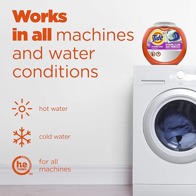 Tide Hygienic Clean Power PODS Laundry Detergent Pacs, Original Scent, 32 Count, Removes Visible and Invisible Dirt