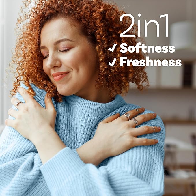 Downy Soft, 2 in 1 Soft and Fresh Liquid Fabric Softener, Cool Cotton, 100 fl oz, 136 Loads, Fabric Conditioner Liquid provides softness and freshness for fabrics
