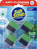 Soft Scrub in-Tank Toilet Cleaner Duo-Cubes, Alpine Fresh, 4Count