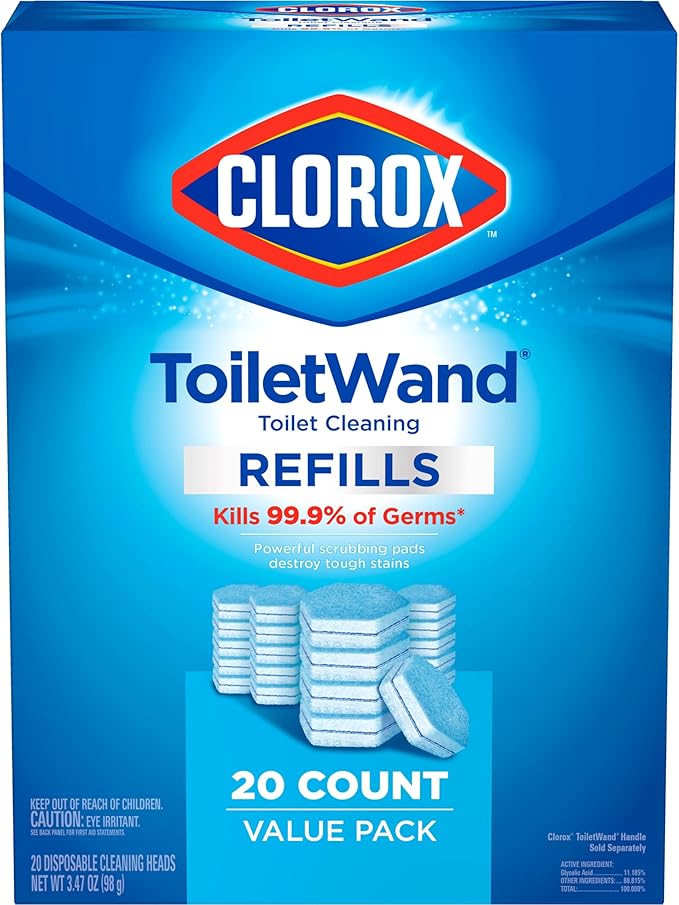Clorox ToiletWand Toilet Cleaner Refills, Toilet brush, Original, 20 Count