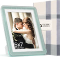 5x7 Picture Frame, Clear Acrylic Photo Frame with White Mat for 4x6 Photos, One-Piece Shatterproof Tool-Free Design, UV-Resistant Waterproof Tabletop Frame for Home Office Decor with 10-Year Warranty