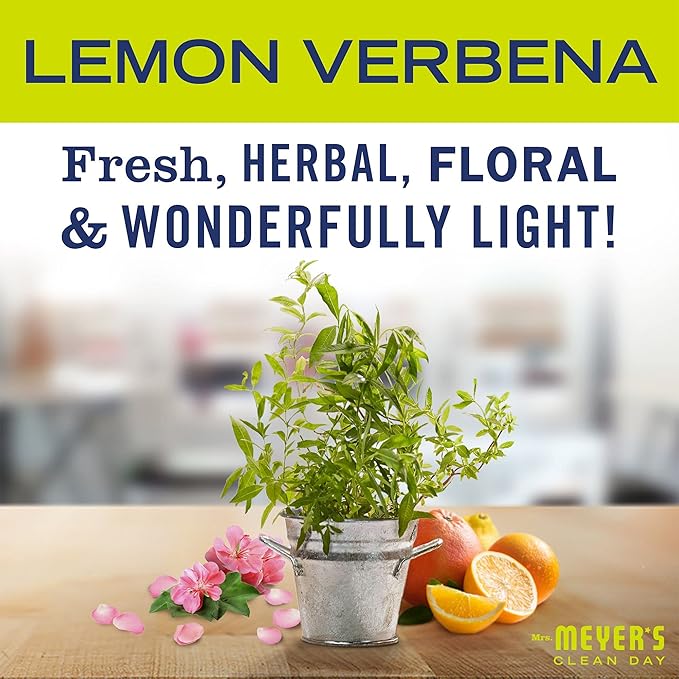 MRS. MEYER'S CLEAN DAY Liquid Laundry Detergent, Infused with Essential Oils, Lemon Verbena, 64 oz - Pack of 2 (128 Loads)