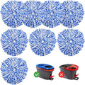 8 Pack RinseClean Spin Mop Replacement Head Refills Compatible with O Ceda RinseClean 2 Tank System, Blue Microfiber Mop Refills for Floor Cleaning