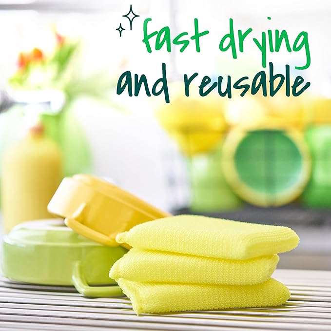 Scotch-Brite Dobie Pad, Sponge for All Purpose Cleaning of Kitchen, Bathroom, and Household, Non Scratch Cleaning Pads Safe for Non-Stick Cookware, 1 Dobie Pad