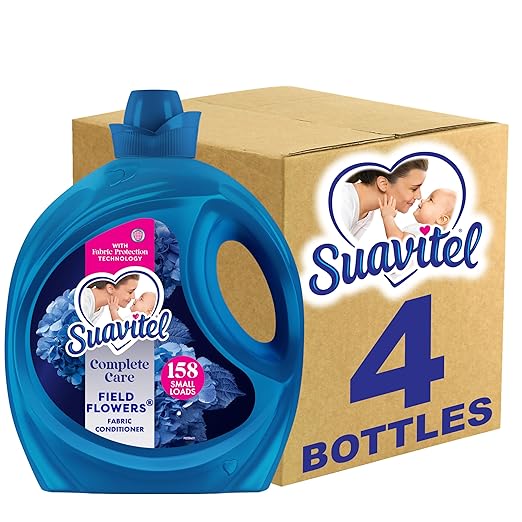 Suavitel Complete Fabric Conditioner, Field Flowers, 158 oz (Pack of 4)