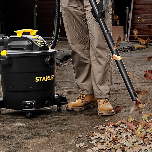 STANLEY 12 Gallon 5.5 Peak HP Wet/Dry Vacuum, 3 in 1 Shop Vacuum Blower,1-7/8"x6 Hose, Range for Garage, Carpet Clean, Workshop with Vacuum Attachments-SL18199P