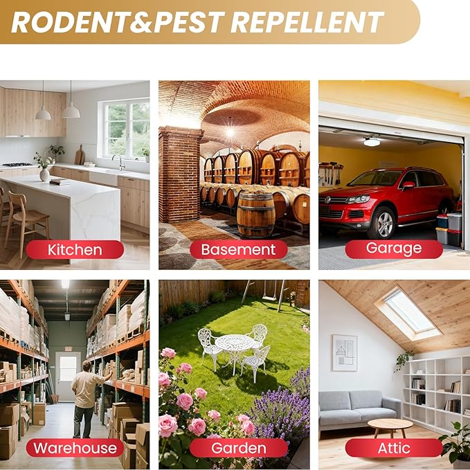 36 Balls Rodent Repellent, Peppermint Oil to Repel Mice and Rats, Mouse Repellent for Indoor and Outdoor,Natural Rodents Deterrent to Keep Mice, Rats and Squirrels Away Your Home