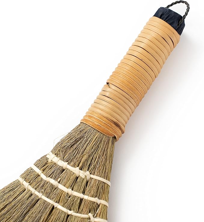 Set of 2 Brooms for Kid 12.6 inch- Vietnamese Natural Straw Soft Broom - Small Broom