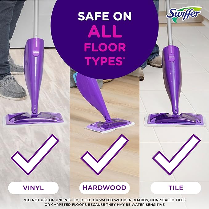 Swiffer Wetjet Hardwood Floor Mopping and Cleaning Solution Refills, All Purpose Cleaning Product, Open Window Fresh Scent, 1.25 Liter, 2 Pack (Packaging may vary)