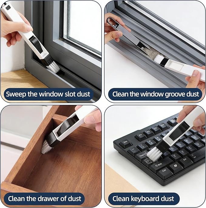12-51’’ Telescopic Window Squeegee for High Windows, 2-in-1 Window Cleaning Kit with Extra Silicone Blade & Hook, Professional Squeegee for Shower Glass Doors (Window Squeegee Set)