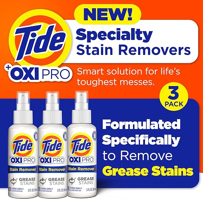 Tide Laundry Stain Remover Ultimate Stain Pack - Grease Stain Remover (3 Pack)