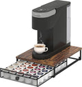 Sedegn Coffee Pod Holder Counter Coffee Vertuo Capsules Storage Organizer with Sliding Drawer Compatible For 35 K-Cup Pods No Assembly Needed Rustic Brown