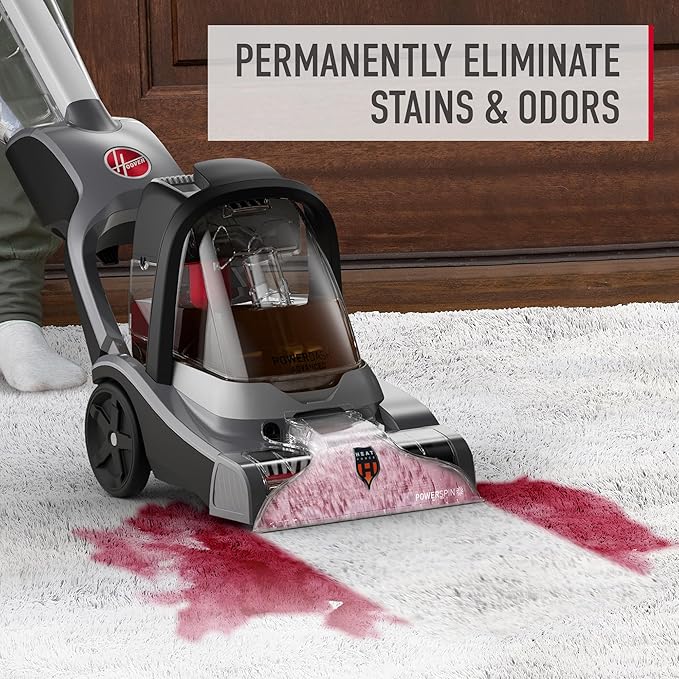 Hoover PowerScrub Elite Pet Upright Carpet Cleaner Machine, Lightweight Deep Cleaning Shampooer Machine with Pet Tool and Hose, Pair Carpet Cleaner Solution (Pack of 2)