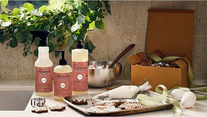 Mrs. MEYER'S CLEAN DAY Multi-Surface Everyday Cleaner, Gingerbread Scent, 16 Fl Oz Bottle, (Pack of 2)