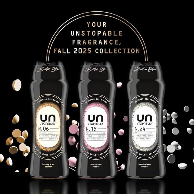 Downy Unstopables Unlimited Collection In-Wash Laundry Scent Booster Beads, No. 15, Fine Fragrance, Long-Lasting Fresh Scent Beads, 21.1 oz