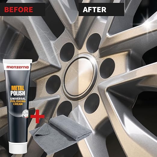 Menzerna Metal Polish Universal Polishing Cream (Cleans and Polishes Stainless Steel, Aluminium, Chrome, Brass, Copper, Silver and Plastics)