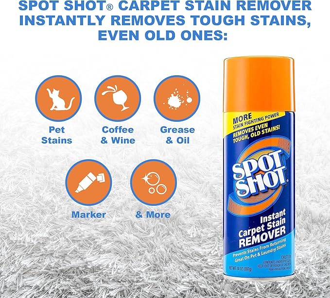 Spot Shot Instant Carpet Stain Remover Aerosol 14 oz can - 2 Pack