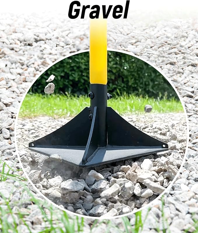 8"x8" Steel Tamper with 48" Handle, Heavy Duty Hand Compactor Tool for Leveling Soil, Gravel, Sand, Asphalt, Ground, Paver, Driveway, Garden, Yard and Blacktop Repair