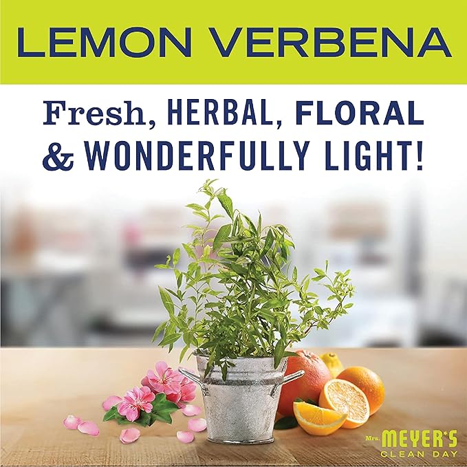 MRS. MEYER'S CLEAN DAY Vinegar Gel Cleaning Spray, Bathroom Use, No-Rinse Formula, Lemon Verbena, 16 Fl Oz, Pack of 1