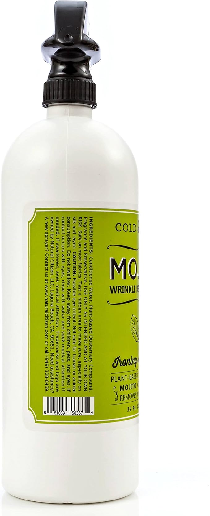 Cold Iron Wrinkle Release Spray for Clothes | 32 fl oz Cosmo Cranberry Citrus & Mojito Citrus Mint Bundle | Plant-Based Ironing Alternative - Variety Pack of 2