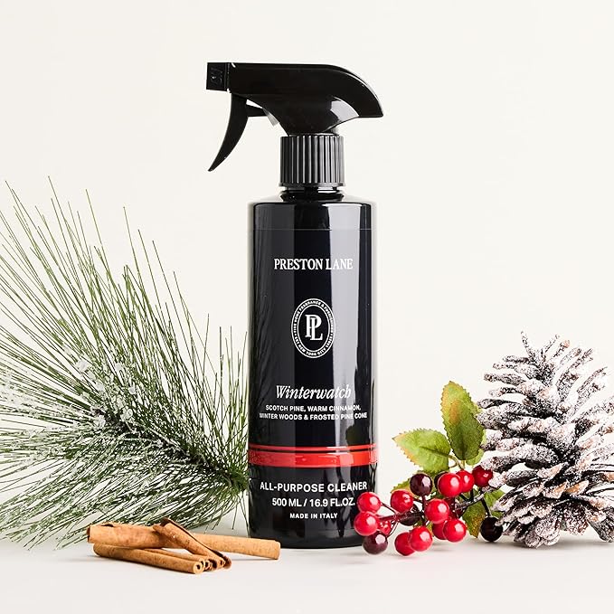 Preston Lane Luxury All Purpose Cleaner, Winterwatch Scent – Bio Based Multi Surface Spray Bottle | Streak Free Finish, Lifts Dirt, Smudges & Grease | Vegan & Cruelty Free Home Essential