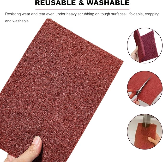 15 Pack 6" x 9" Hand Pads Set- Coarse Medium Fine Purpose Scuff Pads, Scuffing, Scouring, Sanding, Paint Primer Prep Adhesion Scratch - Surface Preparation Automotive Car Auto Body Woodworking