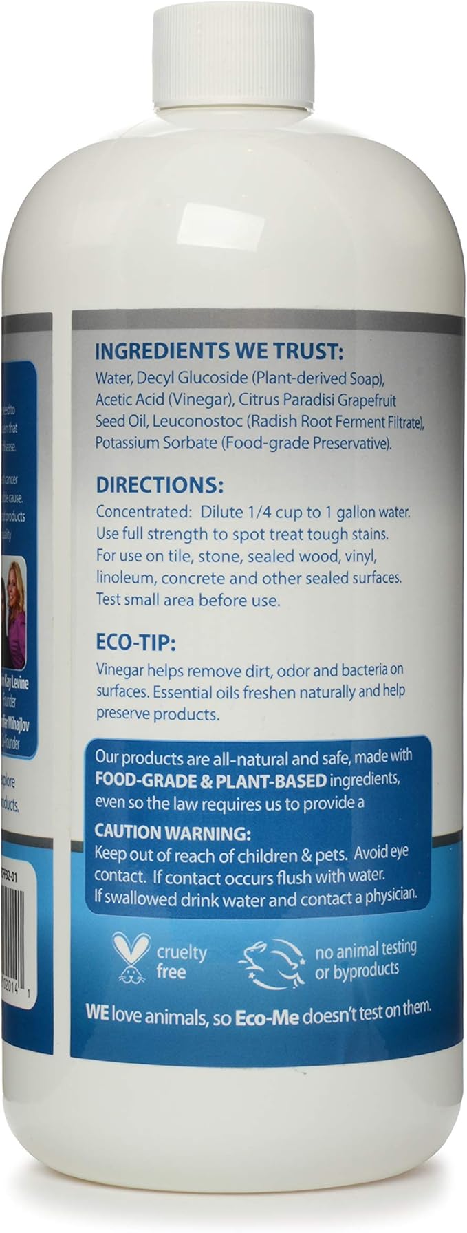Eco-me Concentrated Muli-Surface and Floor Cleaner, 32 Fl Oz, Fragrance-Free
