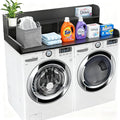 2-Tier Washer and Dryer Countertop, 54" W x 27.6" D Laundry Room Organization,Washer Dryer Topper Storage for Folding Clothes Over Washer and Dryer-Black