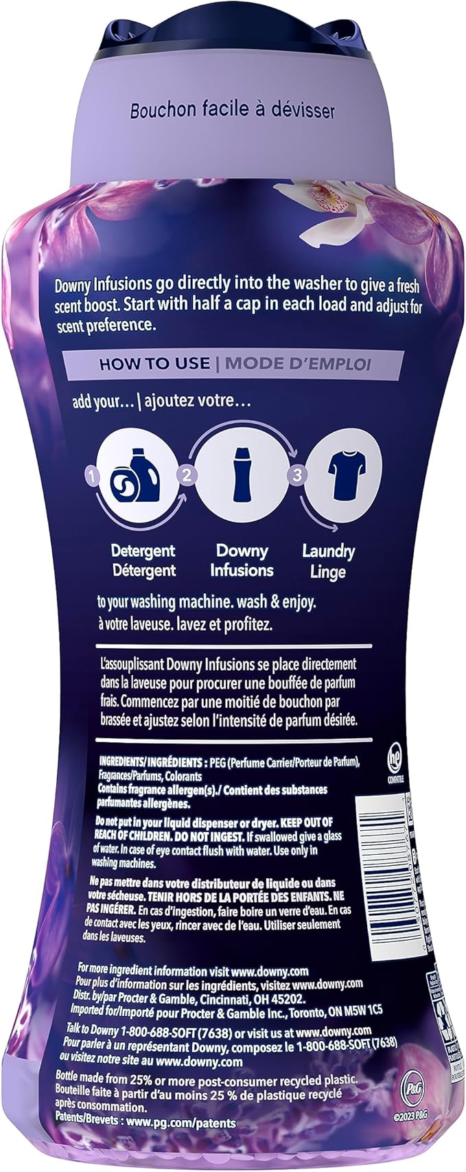 Downy Calm In Wash Laundry Scent Booster Beads,Soothing Lavender And Vanilla Bean Scent,24.0 OZ,Laundry-Scent Beads,Long Lasting Freshness,(Pack of 2)