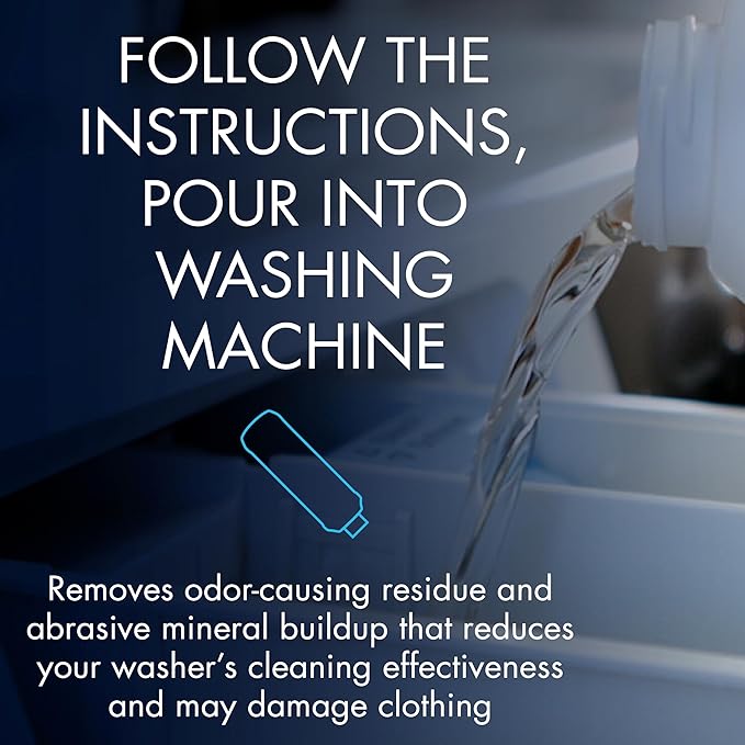 Glisten Washer Magic Washing Machine Cleaner and Deodorizer, 4 Bottles