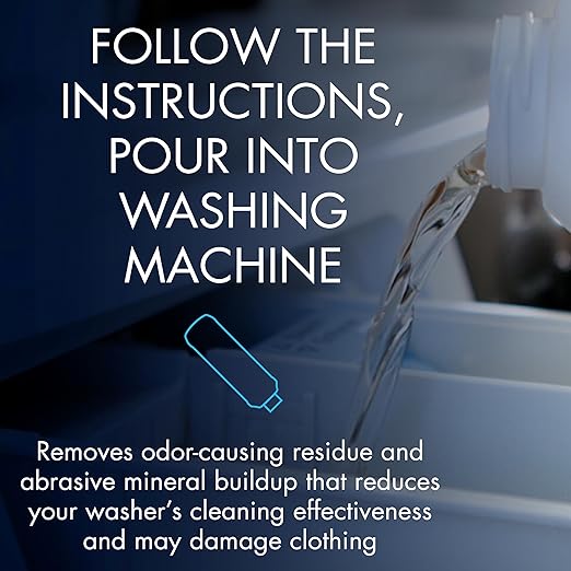 Glisten Washer Magic Washing Machine Cleaner and Deodorizer, 3 Bottles, Multicolor