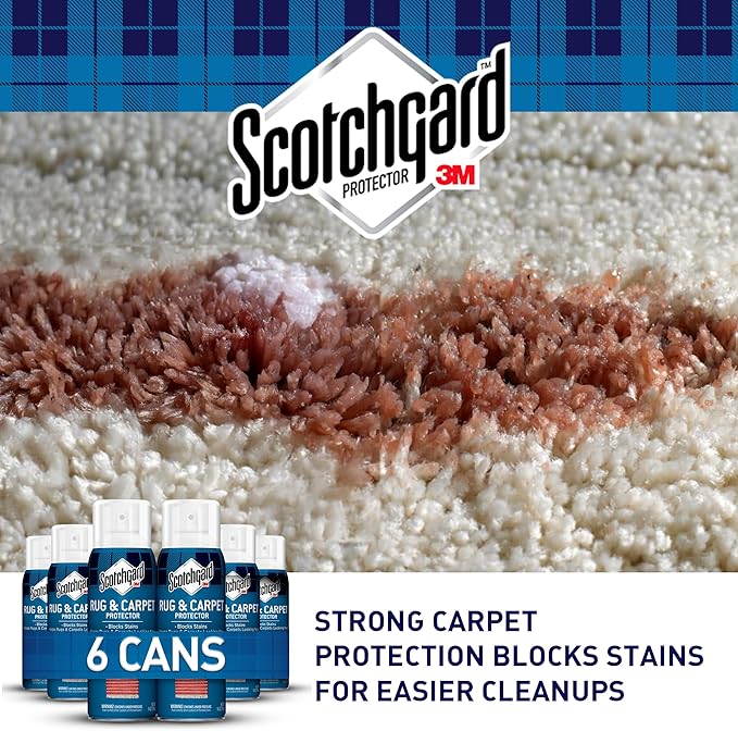 Scotchgard Carpet & Upholstery Protector Spray, 14 oz (Pack of 6) – Blocks Stains & Resists Soiling, Fabric Stain Guard for High-Traffic Areas, Easy to Apply for Long-Lasting Protection