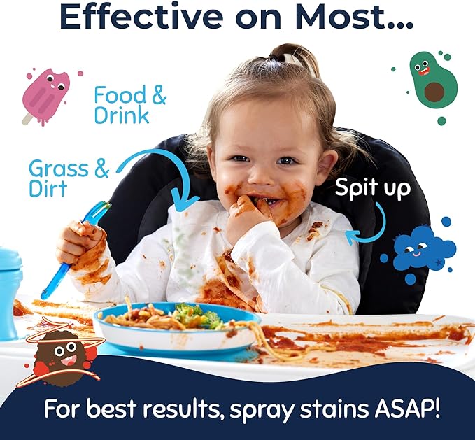 Miss Mouth's Messy Eater Stain Treater Spray - 4oz 3 Pack Stain Remover - Newborn & Baby Essentials - No Dry Cleaning Food, Grease, Coffee Off Laundry, Underwear, Fabric