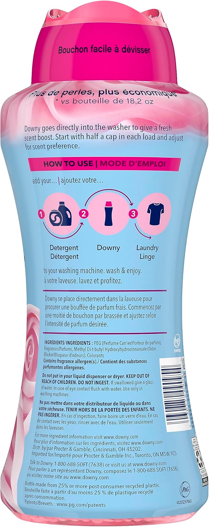 Downy April Fresh In-Wash Laundry Scent Booster Beads,24 oz,laundry scent beads,Long-lasting Freshness,(Pack of 2)