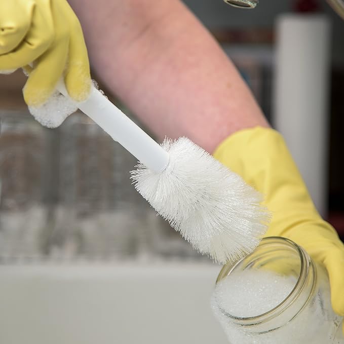 SPARTA Pint Brush, Glassware Cleaning Brush for Kitchen, Restaurant, and Cleaning, Polyester, 12 Inches, White