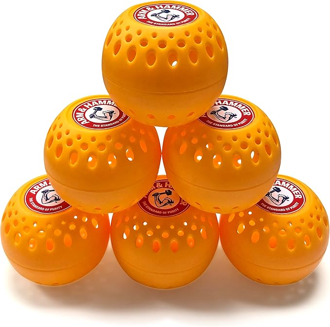 Arm & Hammer OdorBusterz® Odor Eliminator Balls, Clean Burst, 6 Count – Baking Soda Odor Control for Closets, Drawers, Hampers & Small Spaces