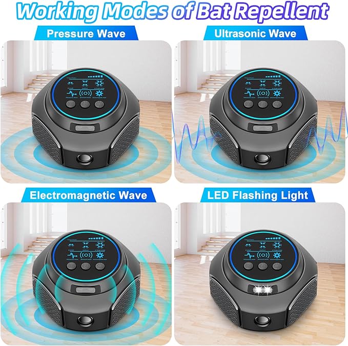 360° Rat Deterrent Rodent Repellent Ultrasonic Plug in, Electronic Mouse Repellent Devices for Pest, Mice, Squirrel, Ants Repeller for Indoor House Kitchen Garage Warehouse RV(2Pack)