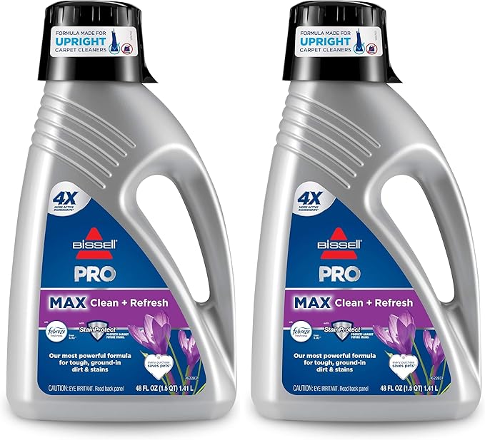 Bissell PRO MAX Clean + Refresh with Febreze Full Size Carpet Cleaner Machine Formula,48 oz.,2515A,(Pack of 2)