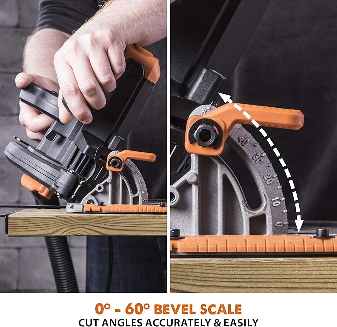 Evolution Power Tools R185CCS 7-1/4" TCT Multi-Material Cutting Circular Saw, 7-1/4", Orange