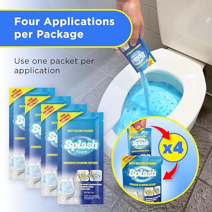 Toilet Cleaner - Self Activating Cleaning Powder for Toilet Bowl Cleaning