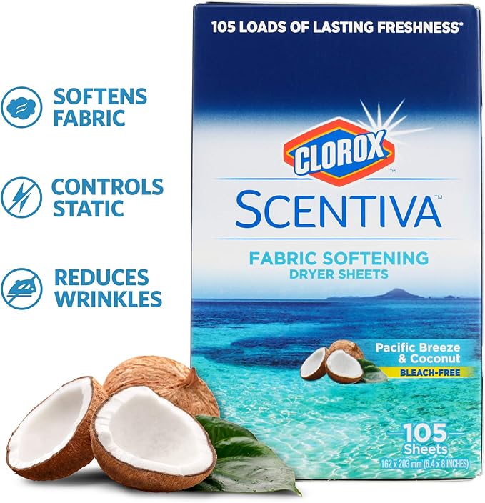 Clorox Scentiva Laundry Care | Dryer Sheets, Fabric Softener, Scent Booster Beads and Fabric Refresher Spray in Multiple Scents