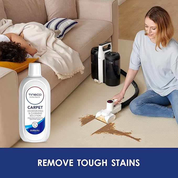 Tineco Carpet Cleaning Solution for CARPET ONE Cruiser, CARPET ONE & Spot Series, 33.8 OZ, NOT for Wet Dry Vacuum, Not for Hard Floors